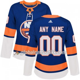 New York Islanders Hockeydrakt Custom 2017-2018 Blå Adidas Authentic - Dame